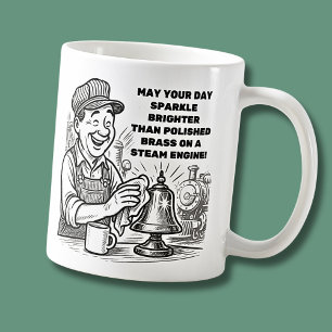 May your Day Sparkle Brighter Dampfzug Kaffeetasse