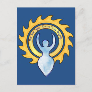 May Your Spirit Shine Brightly Goddess Postkarte