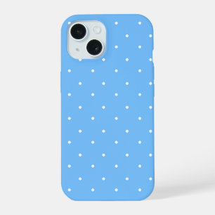 Maya Blau-Weiß Punkte-Muster iPhone 15 Hülle
