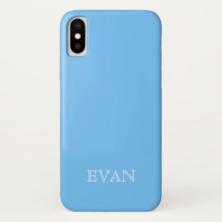 MAYA BLUE Solid Arrière - plan Coque iPhone X