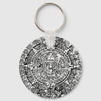 Maya Calendar White Schlüsselanhänger
