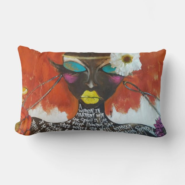 MAYA DER BLUMEN-4 lumbales Kissen 13" X 21 " (Vorderseite)