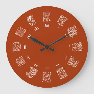 Maya Glyph Große Wanduhr