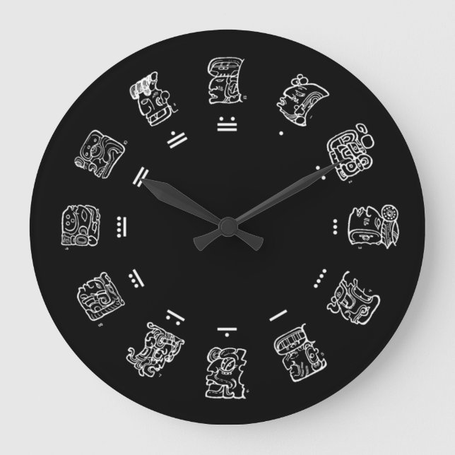 Maya-Glyphe Große Wanduhr (Vorderseite)