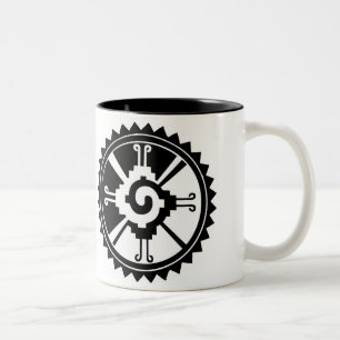 Maya-Gottheitssymbol Hunab Ku Zweifarbige Tasse