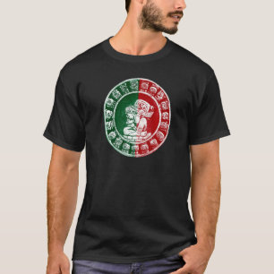 Maya Haab Calendar Mexikanische Flagge T-Shirt