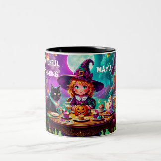 MAYA ~ HALLOWEEN Grüße ~ Verzaubertes Denken ~ Zweifarbige Tasse