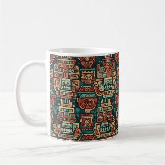 Maya-inspired geometric pattern kaffeetasse