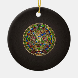 Maya-Kalender - Farbe Keramik Ornament