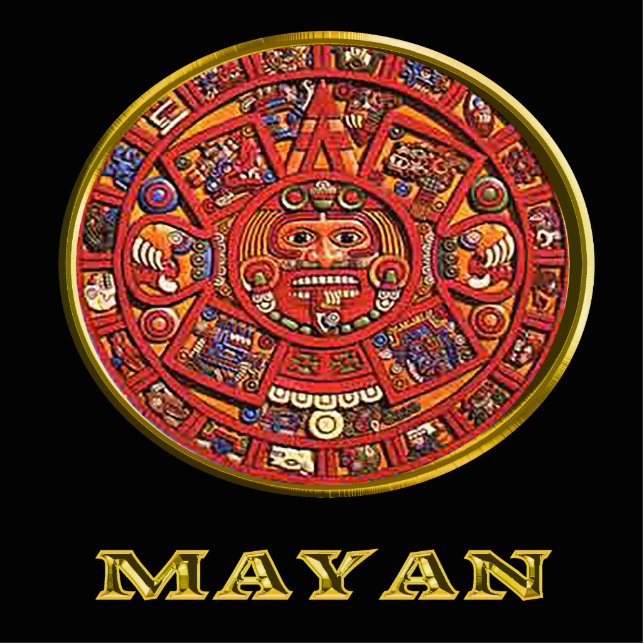 Maya-Kalender Fotoskulptur Schlüsselanhänger (Vorne)