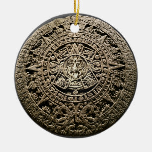 Maya-Kalender Keramik Ornament