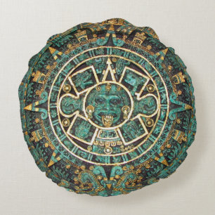 Maya-Kalender Rundes Kissen