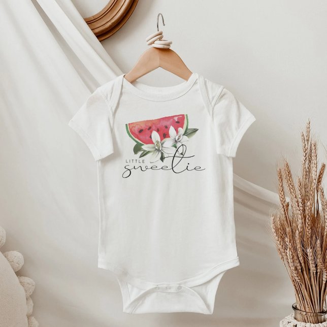 MAYA Little Sweetie Summer Watermelon White Floral Baby Strampler (Von Creator hochgeladen)