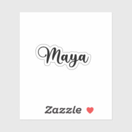 Maya Name - Handgeschriebene Kalligrafie Aufkleber