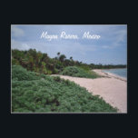 Maya Riveria, Mexiko Postkarte<br><div class="desc">Aussicht auf einen Strand in Tanakh Bay,  Mexiko.</div>