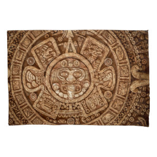 Maya-Stammes-Heidentum: Ornamentale Textur Kissenbezug