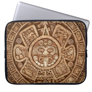 Maya-Stammes-Heidentum: Ornamentale Textur Laptopschutzhülle
