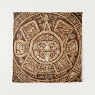 Maya-Stammes-Heidentum: Ornamentale Textur Wandteppich