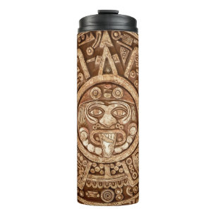 Maya Tribal Pagan: Ziertextur Thermosbecher