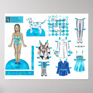 Maya und Roxie Paper Doll Set - Play oder Display Poster