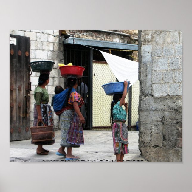 Maya women, Antigua, Guatemala Poster (Vorne)
