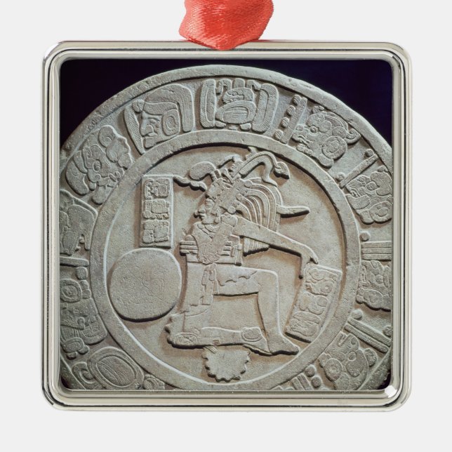 Mayaballgerichtsmarkierung, von Chinkultic Silbernes Ornament (Vorne)