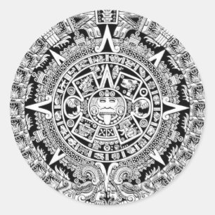 MayaCalander Runder Aufkleber