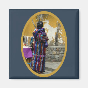 Mayafrau in Panajachel Guatemala Magnet