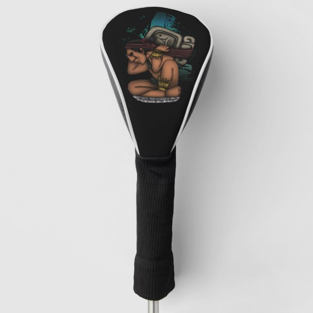 Mayagottheit Golf Headcover (Vorderseite)