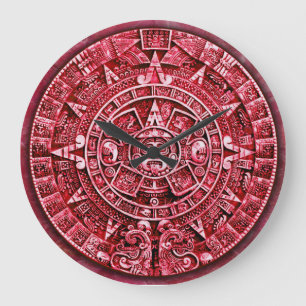 Mayakalender (1/2-stündige Stunden-Skala) Große Wanduhr