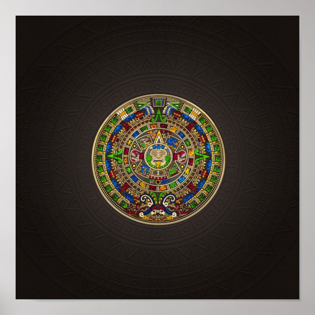 Mayakalender - Farbe Poster (Vorne)