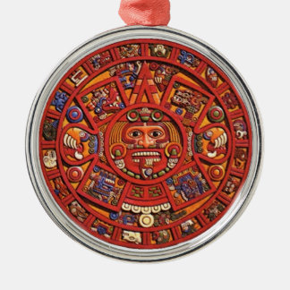 Mayakalender Silbernes Ornament