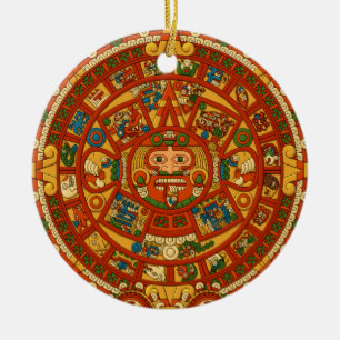 'Mayakalender Stone Keramikornament