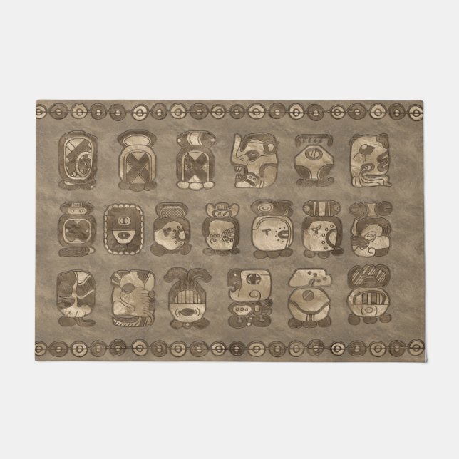 Mayakalendermonat Glyphs Fußmatte (Vorderseite)