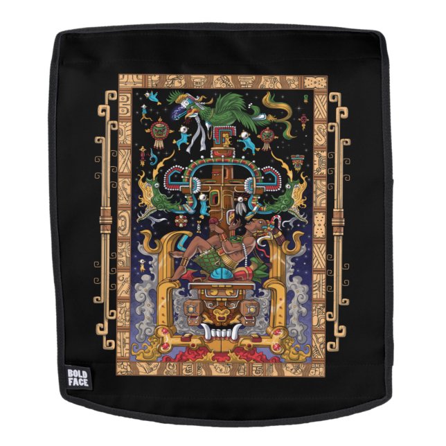 Mayan Astronaut King Pakal Rucksack (Abnehmbare Front)