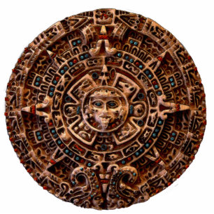 MAYAN AZTEC mexikanische Geschichte Sonne (gezeich Fotoskulptur Magnet