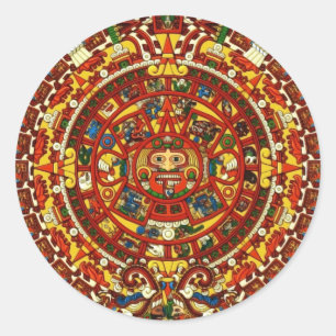 Mayan Calendar Runder Aufkleber