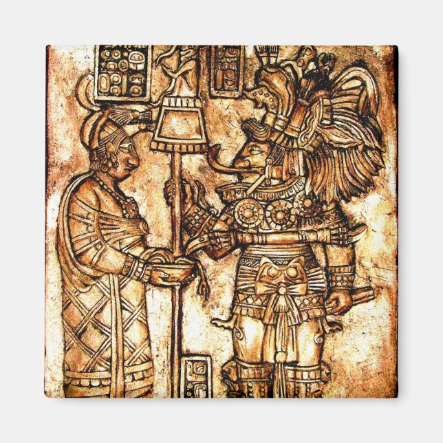 Mayan Carvings Foto Series #1 Magnet (Vorne)