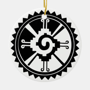 Mayan Deity Symbol Hunab Ku Keramik Ornament