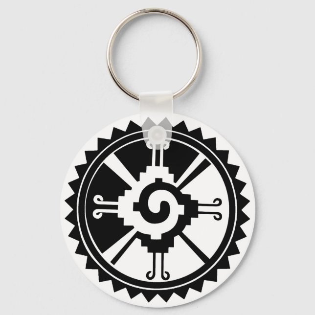 Mayan Deity Symbol Hunab Ku Schlüsselanhänger (Vorderseite)