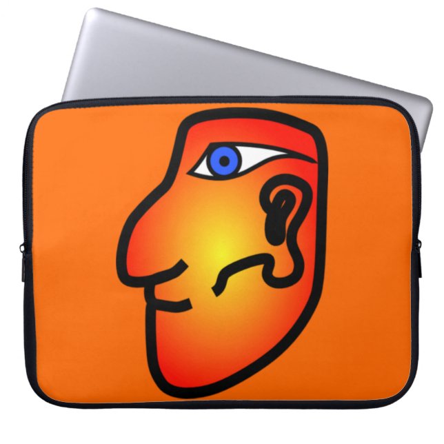 Mayan Head Laptop-Hülle Laptopschutzhülle (Vorderseite)