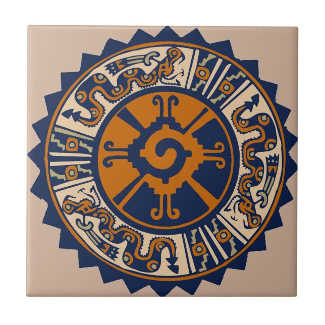 Mayan Hunab Ku Fliese (Vorderseite)