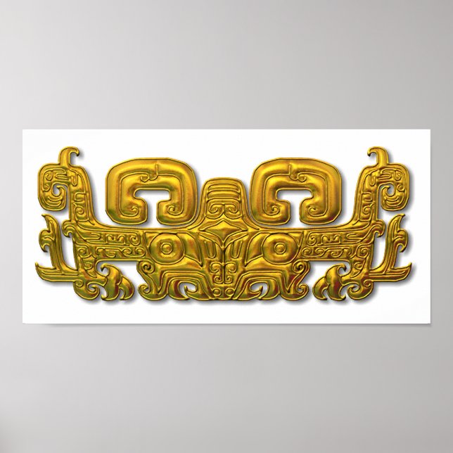 Mayan Jaguar - Gold Poster (Vorne)