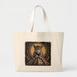 Mayan Jaguar Guardian Aztec Mythology Art Jumbo Stoffbeutel