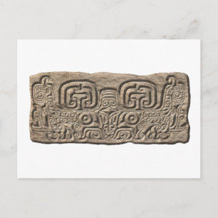 Mayan Jaguar-stone Postkarte