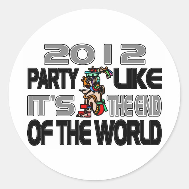 Mayan New Years 2012 Runder Aufkleber (Vorderseite)