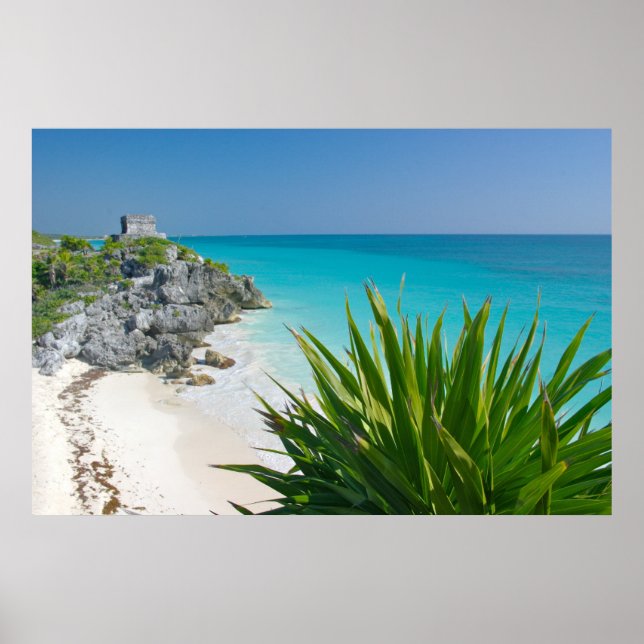 Mayan ruins am Strand von Tulum Poster (Vorne)