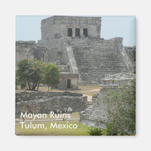 Mayan Ruins in Tulum, Mexiko Magnet (Vorne)