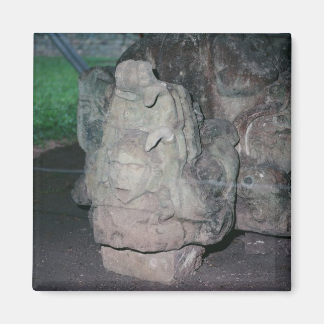 Mayan Ruins N.W. Honduras Foto Designed Color Magnet (Vorne)