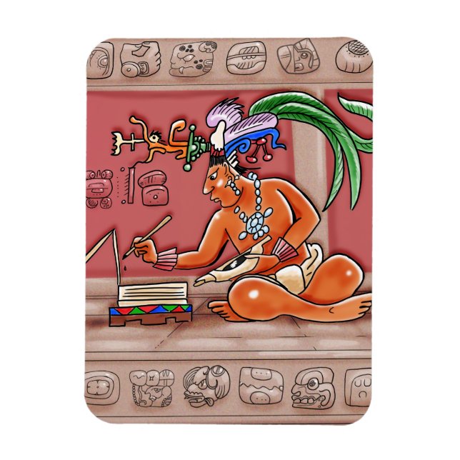 Mayan Scribe Magnet (Vertikal)